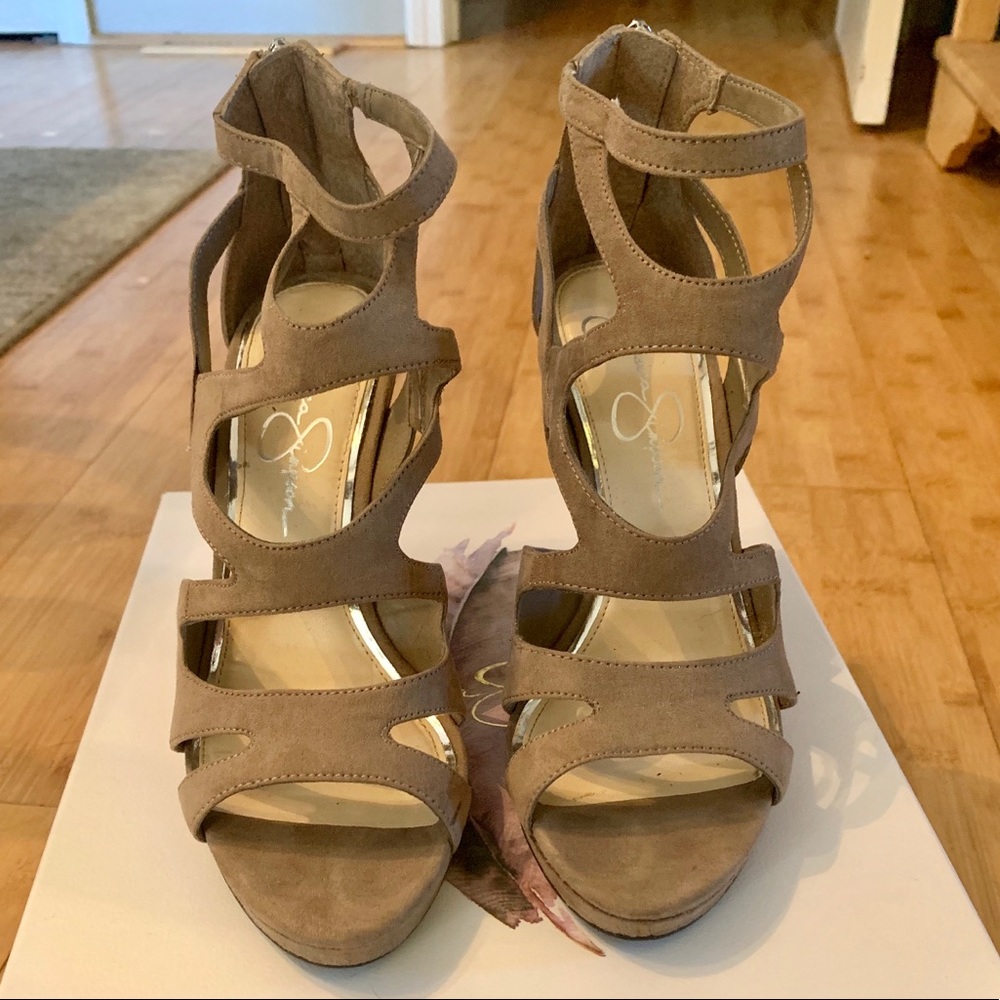 Jessica Simpson- Slater Taupe Strappy Wedge’s